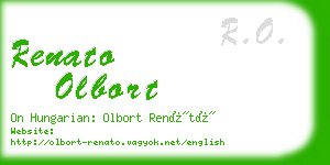 renato olbort business card